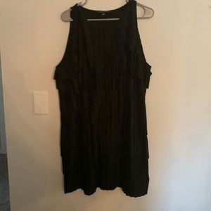 Black cocktail dress with layers